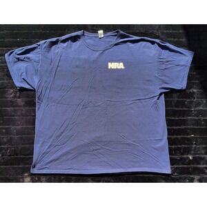 NRA Bullet Flag Graphic T-Shirt Navy Blue Size 3XL